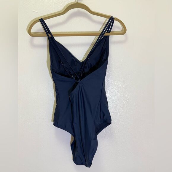 Hurley - One Piece Navy Blue Nylon Swimsuit Cross Back - size XL - Picture 4 of 10